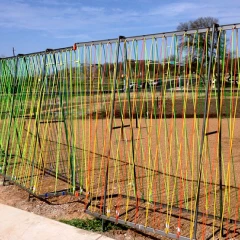 Bright Colored Wire Rope Used in YMCA Community Garden
