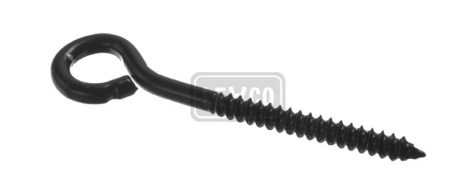 Lexco Cable Black Powder Coated Lag Eye Bolt