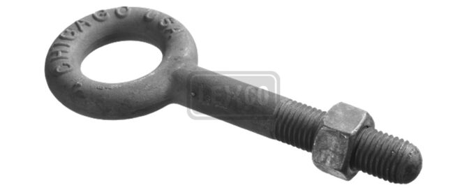 Lexco Cable Domestic Forged Galv Regular Nut Eye Bolt