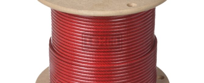 Lexco Cable Translucent Red Wire Rope Reel